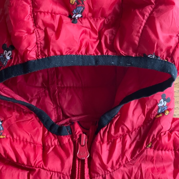 Baby Gap Disney Mickey Mouse Cold Control Lightweight Puffer Jacket Size 4 Boys - Picture 5 of 9